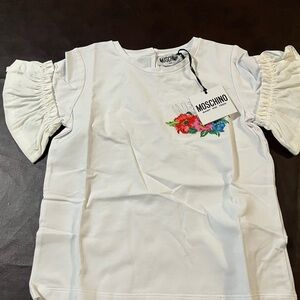 Moschino Kids White Floral T-Shirt